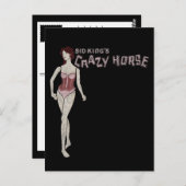 Carte Postale mannequin à cheval fou de sid king (Devant / Derrière)