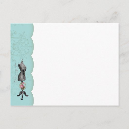 Carte Postale Mannequin Avec Compliments (Devant)