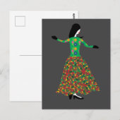 Carte Postale Mannequin de mode 01 (Devant / Derrière)