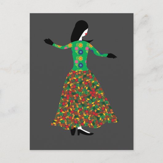 Carte Postale Mannequin de mode 01 (Devant)