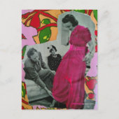 Carte Postale Mannequin de pyjama Lady circa 1939 Collage multi (Devant)