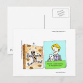 Carte Postale Mannequin de Test de Choc Drôle (Devant / Derrière)