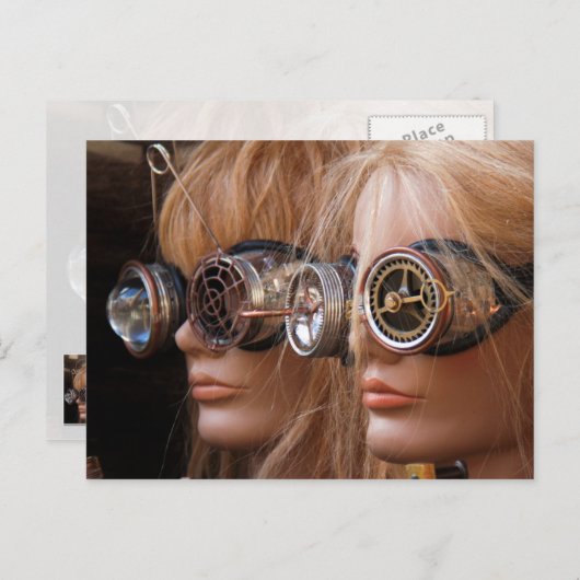 Carte Postale Mannequins de Steampunk (Devant / Derrière)