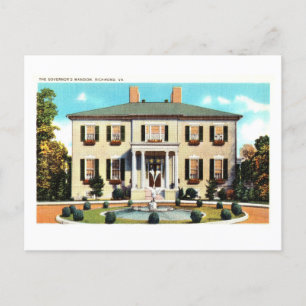 Carte Postale Manoir du Gouverneur à Richmond, Virginie, Vintage