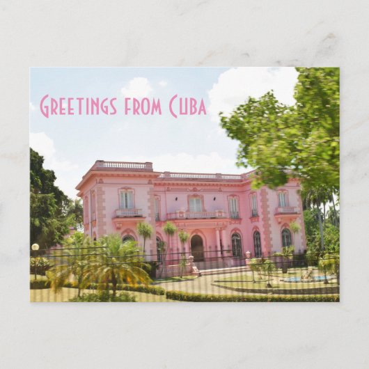 Carte Postale Manoir rose Cuba (Devant)