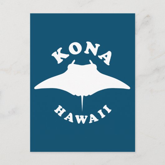Carte Postale Manta Ray Plongée à Kona, Hawaii (Devant)