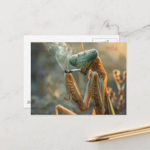 Carte Postale Mante surréaliste fumeur