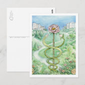 Carte Postale Manteau blanc, Monde vert (carte postale) (Devant / Derrière)