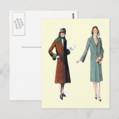 Carte Postale Manteaux simples pour l'usage quotidien (Devant / Derrière)