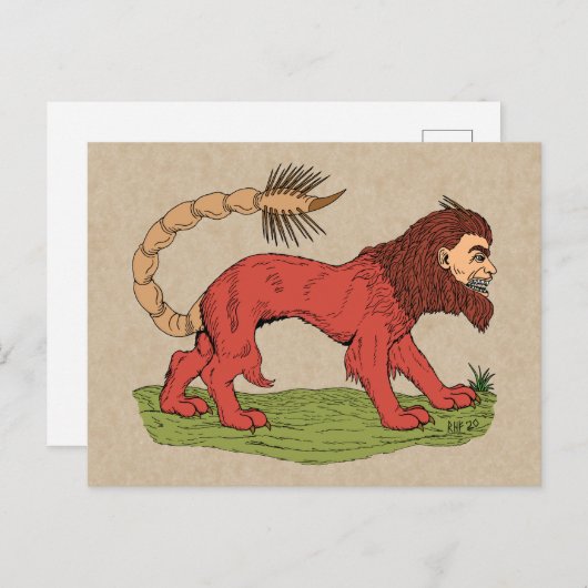 Carte Postale Manticore (Devant / Derrière)