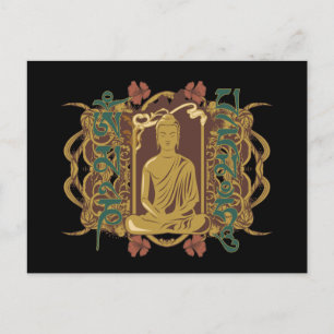 Carte Postale Mantra de Bouddha vintage