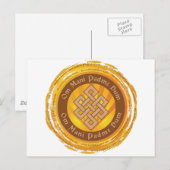 Carte Postale Mantra Tibétain sans fin noeud (Devant / Derrière)