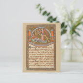 Carte Postale Manuscrit médiéval de Noël Saint Joseph (Debout devant)