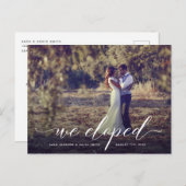 Carte Postale Manuscrit nous nous sommes enfuis pour se marier (Devant / Derrière)