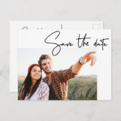 Carte Postale Manutention moderne Enregistrer la date Script Pho (Devant / Derrière)