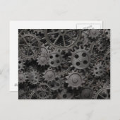 Carte Postale Many old rusty metal gears or machine (Devant / Derrière)