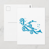 Carte Postale Maori Surfer (Devant / Derrière)