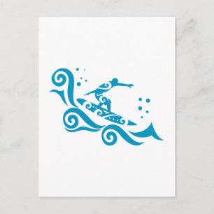Carte Postale Maori Surfer