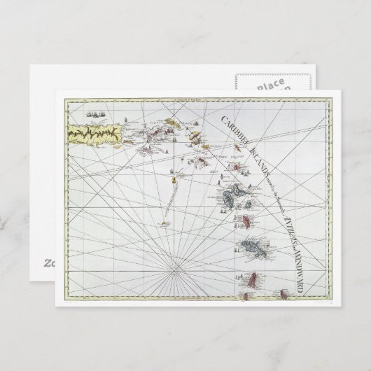 CARTE POSTALE MAP 1775 (Devant / Derrière)