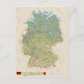 CARTE POSTALE MAP ♥ Allemagne (Devant)