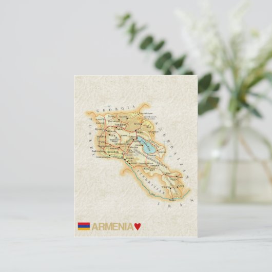 CARTE POSTALE MAP ♥ Arménie (Debout devant)