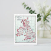Carte Postale MAP : BRITISH ISLES, c1890 (Debout devant)