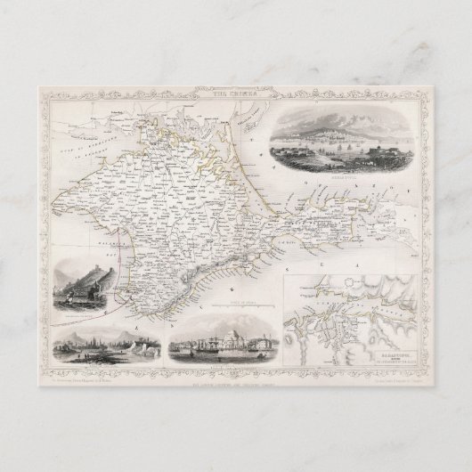 Carte Postale MAP : CRIMEA, c1855 (Devant)
