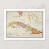 CARTE POSTALE MAP : CUBA, 1900 (Devant)