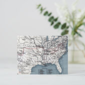 CARTE POSTALE MAP : GUERRE CIVILE, 1861 (Debout devant)