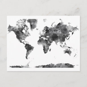 CARTE POSTALE MAP MONDIALE BG3 -