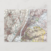 Carte Postale Map : New York Area, 1906 (Devant)