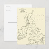 Carte Postale Map of Britain | Refuge sanitaire (Devant / Derrière)
