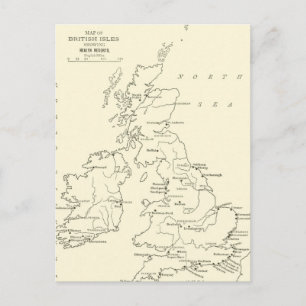 Carte Postale Map of Britain   Refuge sanitaire