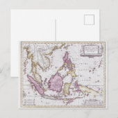Carte Postale Map of China & Indonesia | 1710 (Devant / Derrière)
