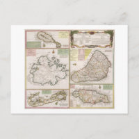Map of English Disparition in the Caribbean, pub.