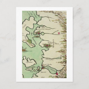 Carte Postale Map of Epirus for 'Andromache' by Jean Racine, fro