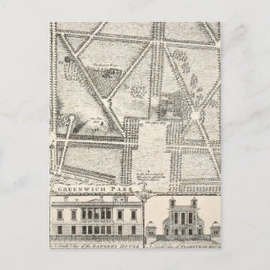 Carte Postale Map of Greenwich Park