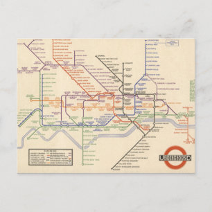 Carte Postale Map of London's Underground Railways
