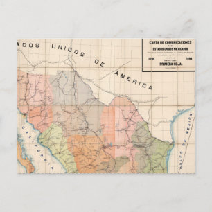 Carte Postale Map of Mexico
