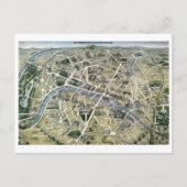 Carte Postale Map of Paris during the period of the Grands (Devant)