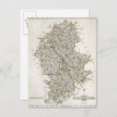 CARTE POSTALE MAP OF STAFFORDSHIRE 1793 (Devant / Derrière)