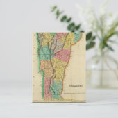 Carte Postale Map Of Vermont (Debout devant)