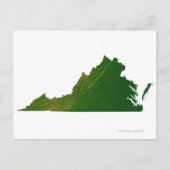 Carte Postale Map of Virginia (Devant)