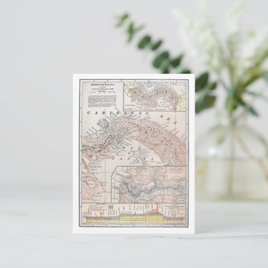 CARTE POSTALE MAP : PANAMA, 1907 (Debout devant)