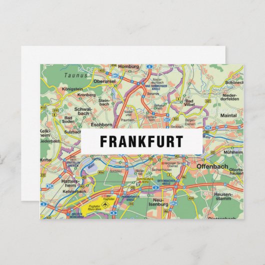 CARTE POSTALE MAP POSTCARDS (Devant / Derrière)