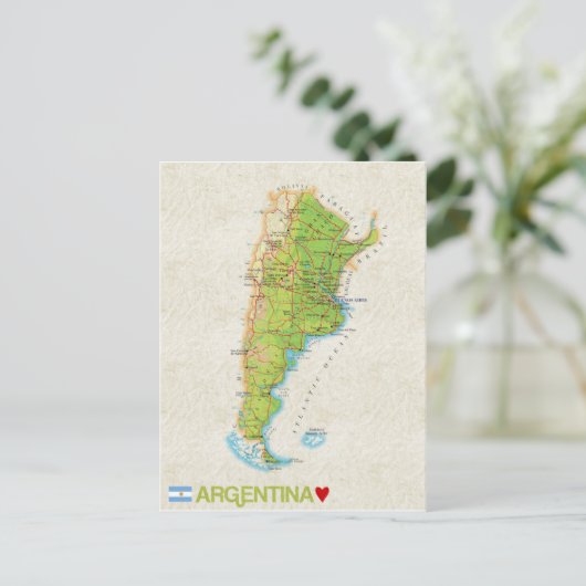 CARTE POSTALE MAP POSTCARDS (Debout devant)
