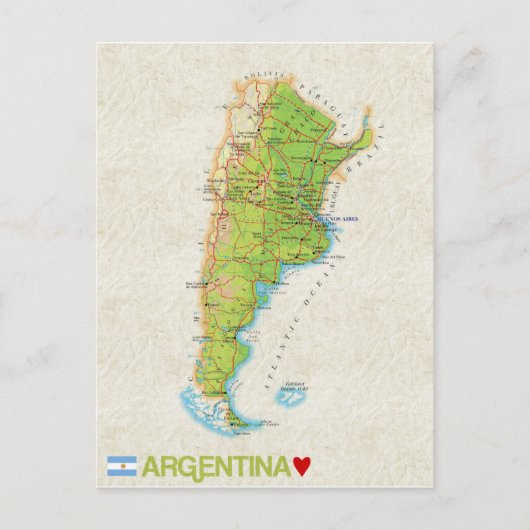 CARTE POSTALE MAP POSTCARDS (Devant)