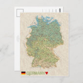 Carte Postale MAP POSTCARDS ♥ Allemagne (Devant / Derrière)