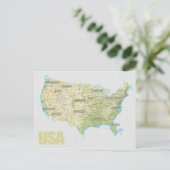 CARTE POSTALE MAP POSTCARDS ♥ USA (Debout devant)