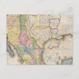 Carte Postale Mapa de los Estados Unidos De Mejico